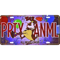 Taz Party Animal License Plate