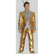 As-Is Elvis Presley Gold Lame Ornament