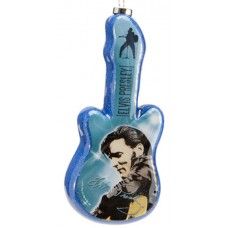Elvis Blue Guitar Decoupage Ornament