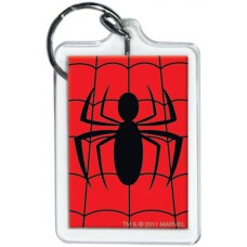 Spiderman Spiderweb Logo Red KeyChain