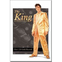 Elvis Presley King 110 Gold Magnet