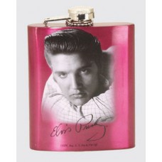 Young Elvis Presley Close Up Flask