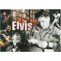 Elvis Gold Record Collage Postcard