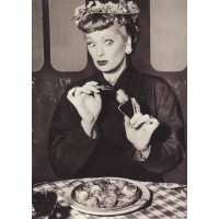I Love Lucy Testing Food Greeting Card