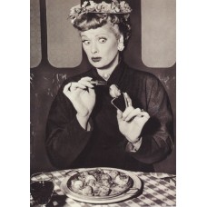 I Love Lucy Testing Food Greeting Card